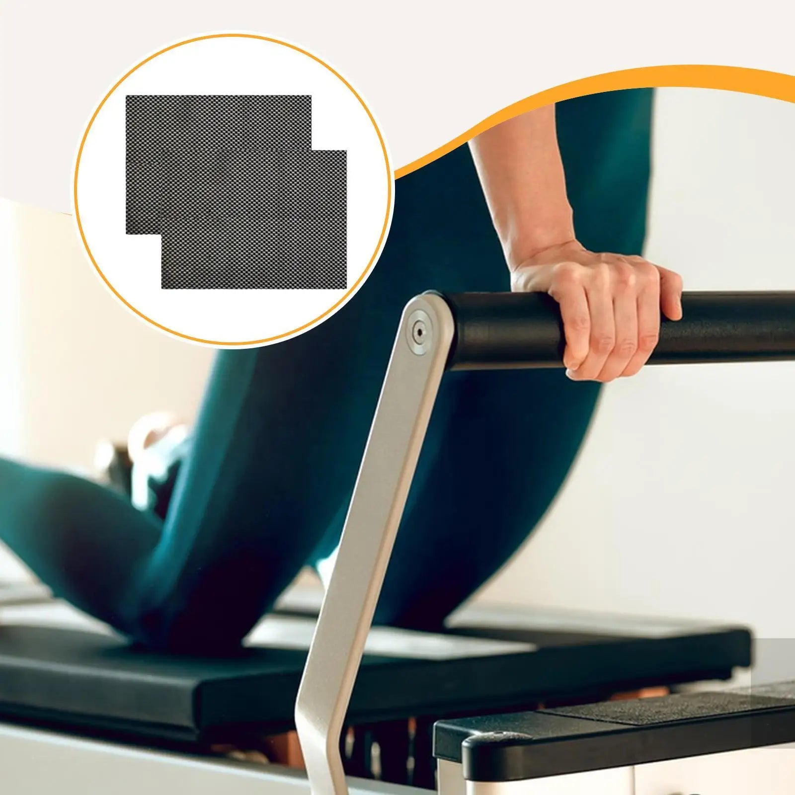 1 Pair Pilates Nonslip Mat for Women Men Lightweight Anti Skid Grippy Pad for Exercise Body Building Home Gym Weight Training