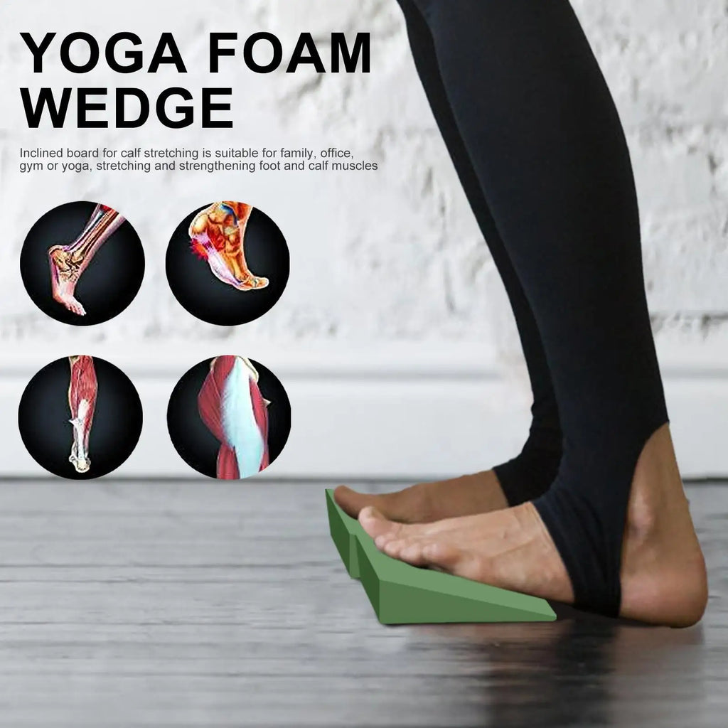 1 Pair Yoga Wedge Blocks EVA Foam Yoga Wedge Stretch Slant Boards Exercise Yoga Block Pilates Wedge Squats Fitness Accessories