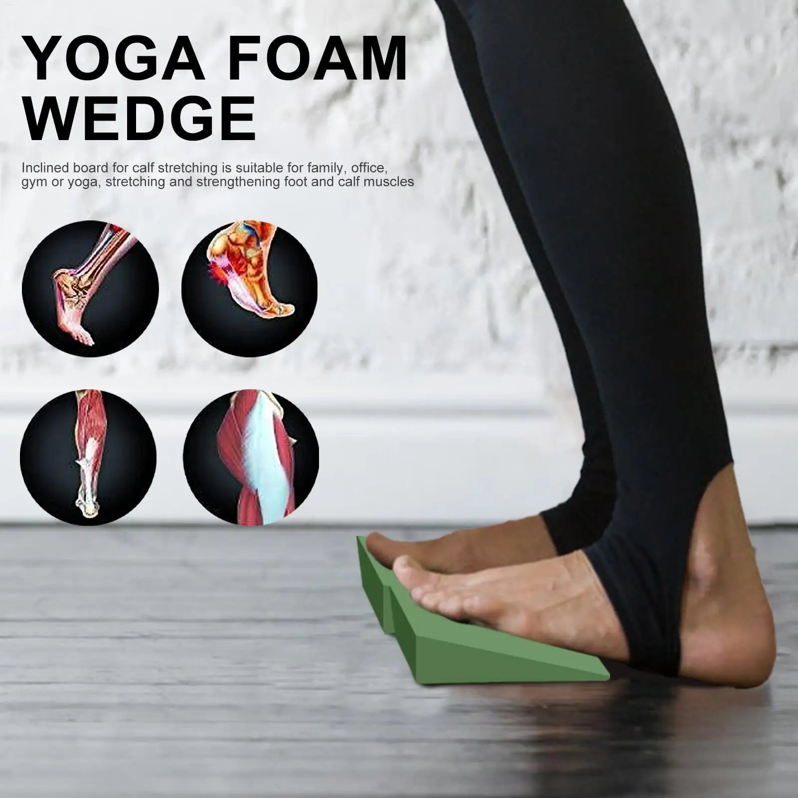1 Pair Yoga Wedge Blocks EVA Foam Yoga Wedge Stretch Slant Boards Exercise Yoga Block Pilates Wedge Squats Fitness Accessories