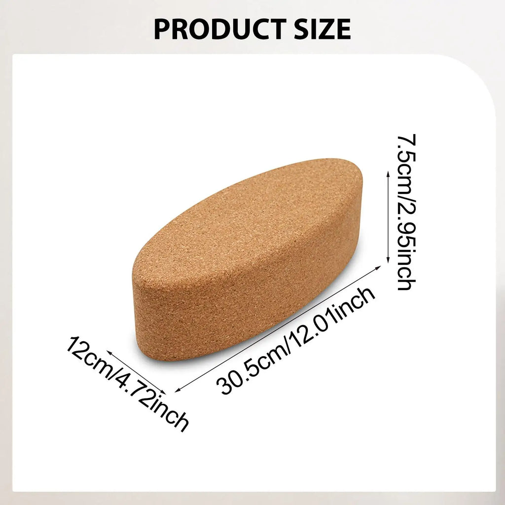 Cork Exercise Block Premium Supportive Yoga Prop Soft Lightweight Brick for Fitness Pilates Training