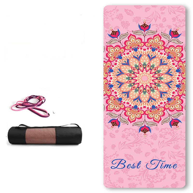 183cm*80cm*6mm Natural TPE Suede YOGA MAT Heathyoga PRO Yoga Mat Broaden 80CM Widen Slip-resistant Comfortable Fitness Mats