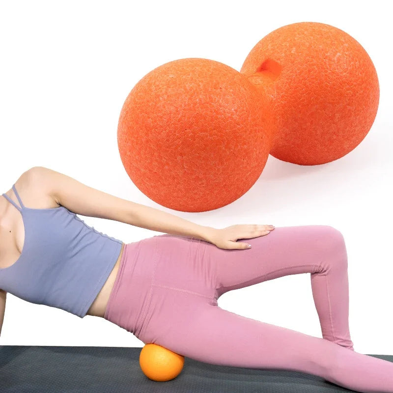 Women Yoga Roller Foam Block Yoga Equipment Peanut Ball Set Block Peanut Massage Roller Ball Therapy Relax Exercise Fitness