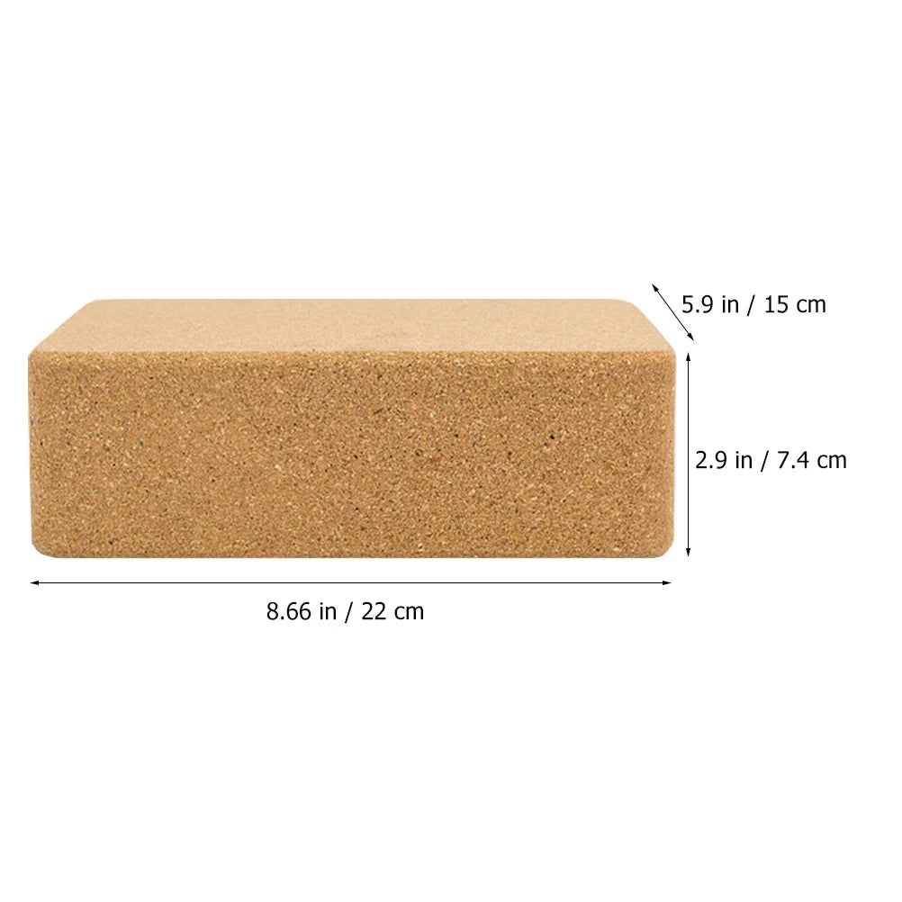 1Pc Yoga Blocks High Density Natural Cork Fitness Training Equipment Durable Dancing Supplies Abdominal Tool Non Slip Exercise