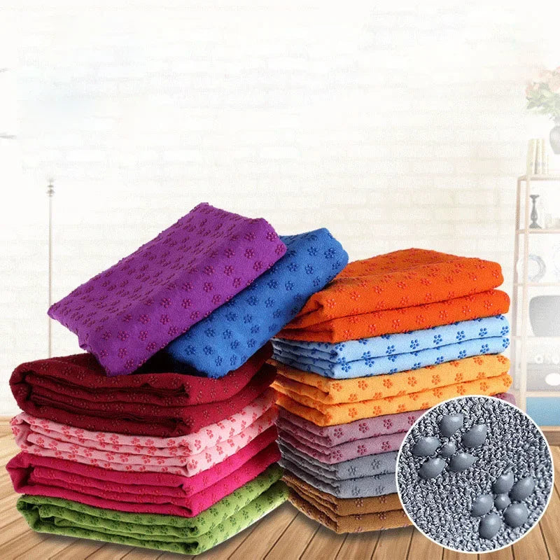 183*63cm Yoga Towel Professional Non-slip Mat Widened Lengthening Fitness Mat Home Sweat-absorbent Terry Cloth  Yoga Pad