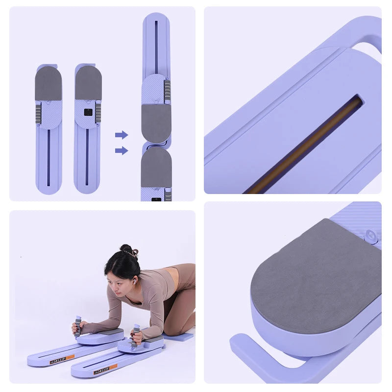 Pilates Reformer Board With Resistance Bands – Portable Pilates Machine Full Body Workout For Home Core Strengthener Leg Toning