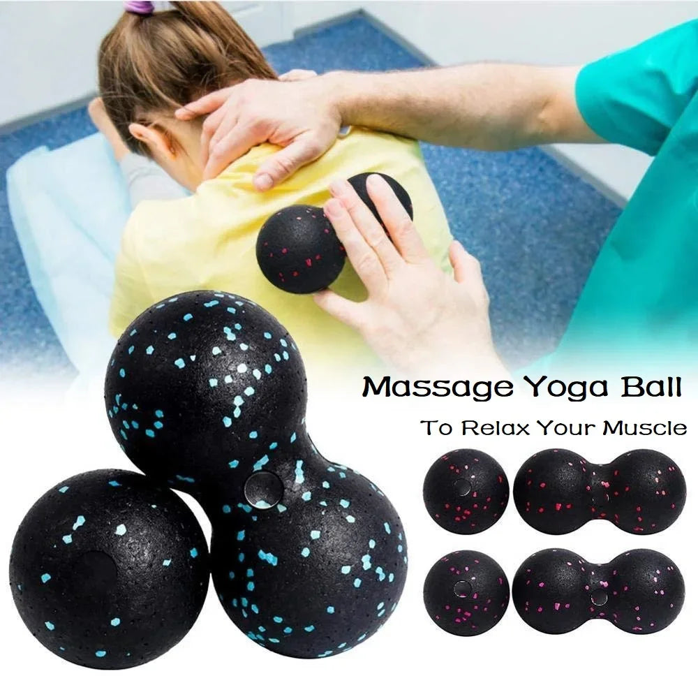 Women Yoga Roller Foam Block Yoga Equipment Peanut Ball Set Block Peanut Massage Roller Ball Therapy Relax Exercise Fitness