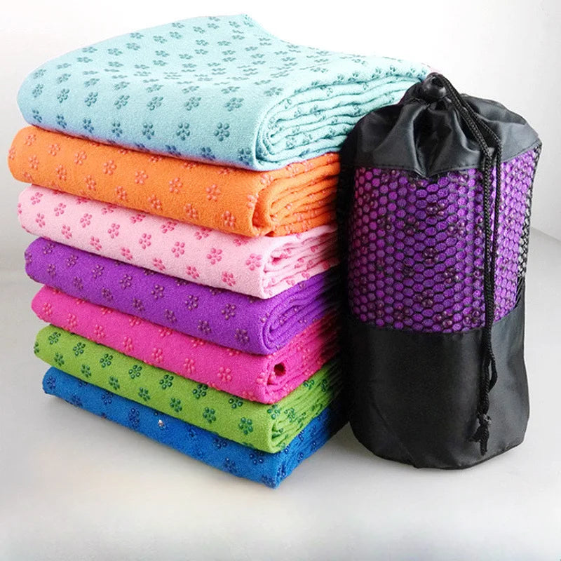 183*63cm Yoga Towel Professional Non-slip Mat Widened Lengthening Fitness Mat Home Sweat-absorbent Terry Cloth  Yoga Pad